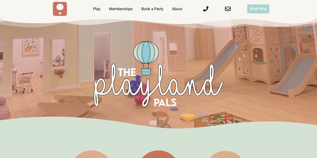 screenshot of theplaylandpals.com homepage